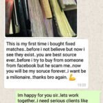 Satisfied Costumers from fixed matches